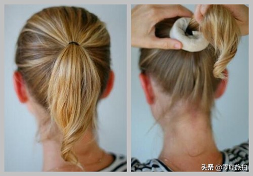 袜子居然还可以这样做,袜子妙用盘发