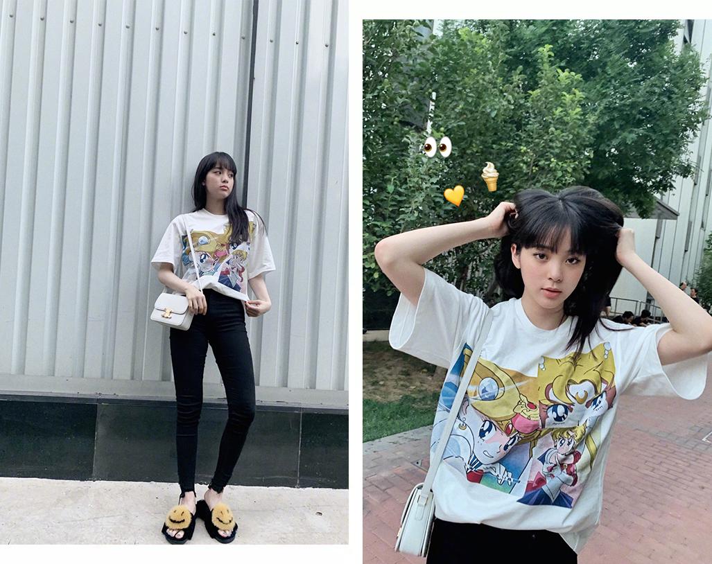 时髦精示范一件白t的100种穿法,一件白t多种穿法女显瘦