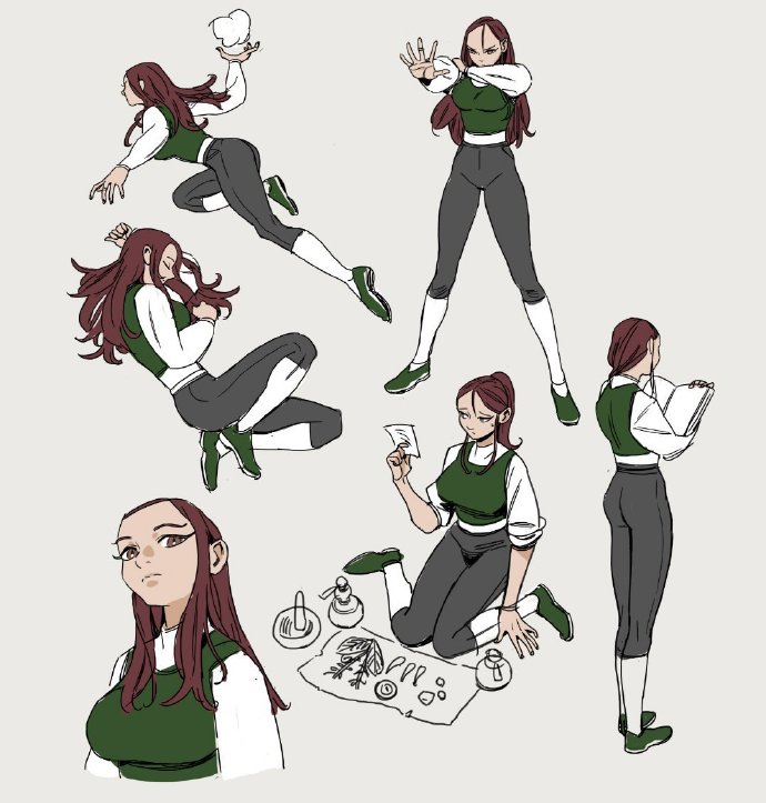 人体结构动漫画法素材,人体初学动作参考素材