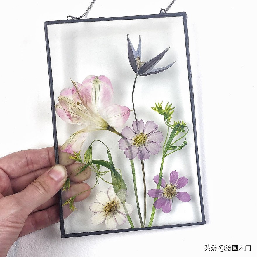 墙壁仿真花装饰创意,玻璃鲜花