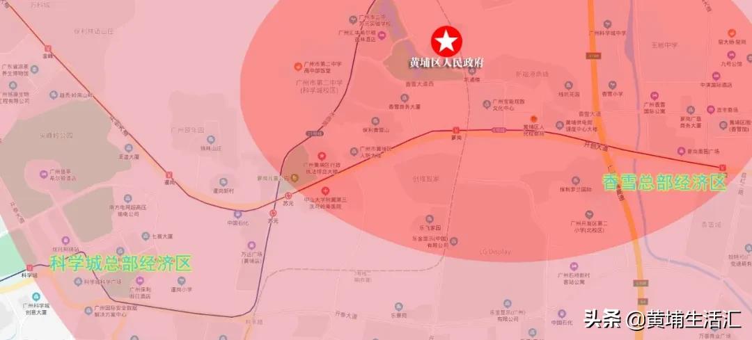 黄埔科学城核心区,黄埔香雪和番禺万博