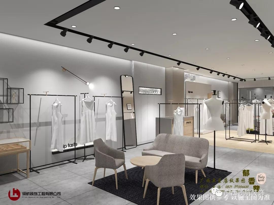 女装店简单装修风格效果图,高级灰女装店装修风格