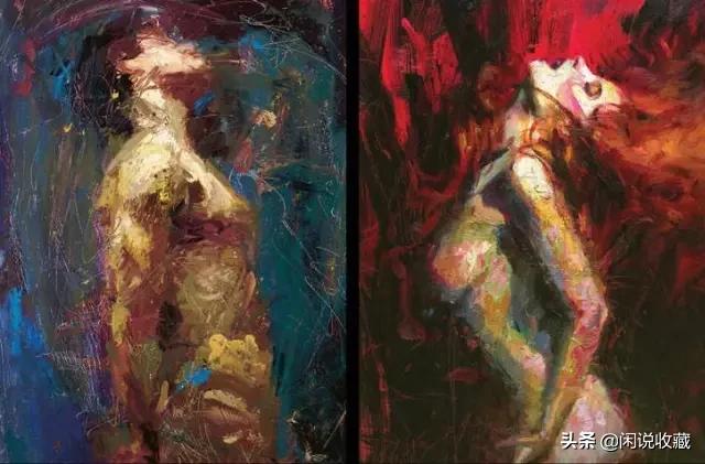 油画抽象肌理纹理,油画抽象头像