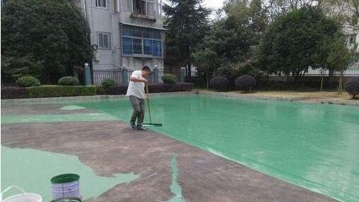 篮球场彩色塑胶施工,篮球场塑胶地面施工工程