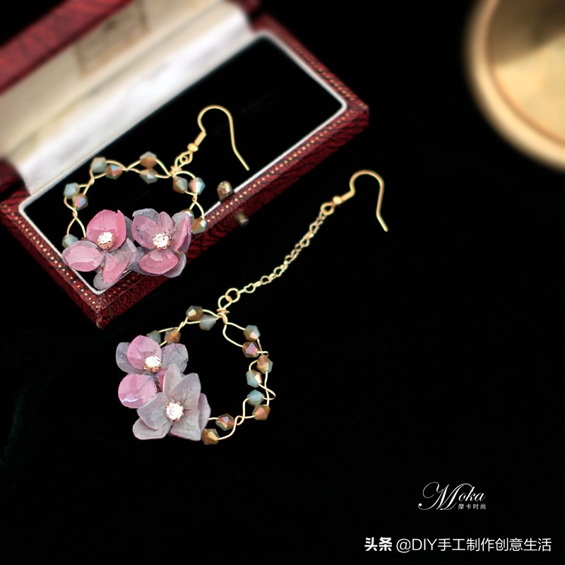 永生花首饰手工diy制作,制作永生花首饰