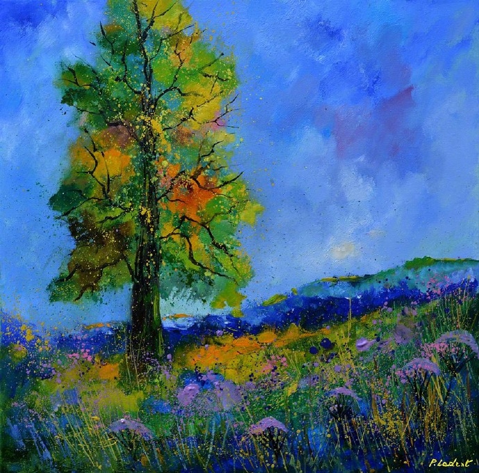 国外大师教新手画简单的抽象画，12幅创意涂刷……别样紫色