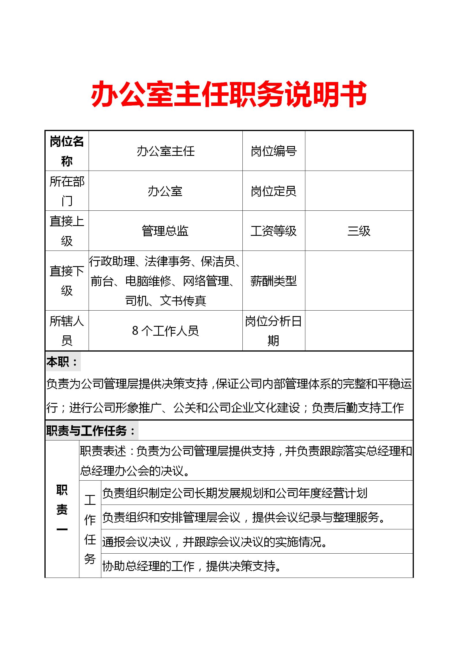 保密办公室主任职责32字,保密办公室主任岗位要求