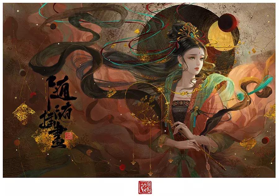 看完她笔下的古风美人,才知英雄难过美人关,一颦一笑让你醉倒