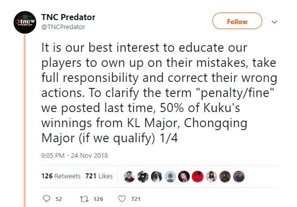 你们可以放心了前不久因辱华被处罚的DOTA2选手再次被Ban