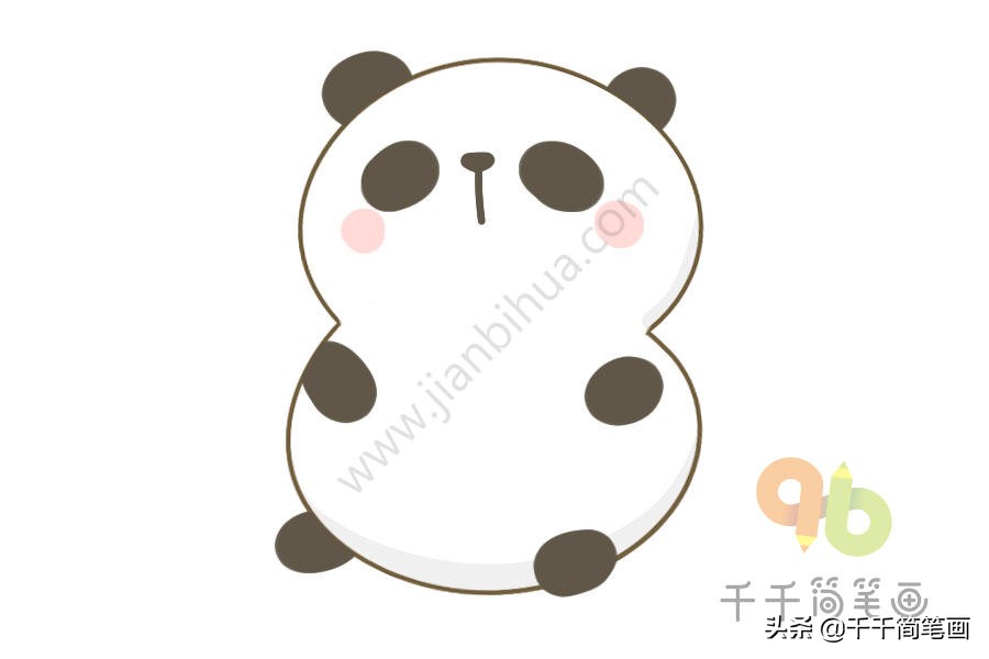 熊猫房子怎么画简笔画,画熊猫和竹子简笔画