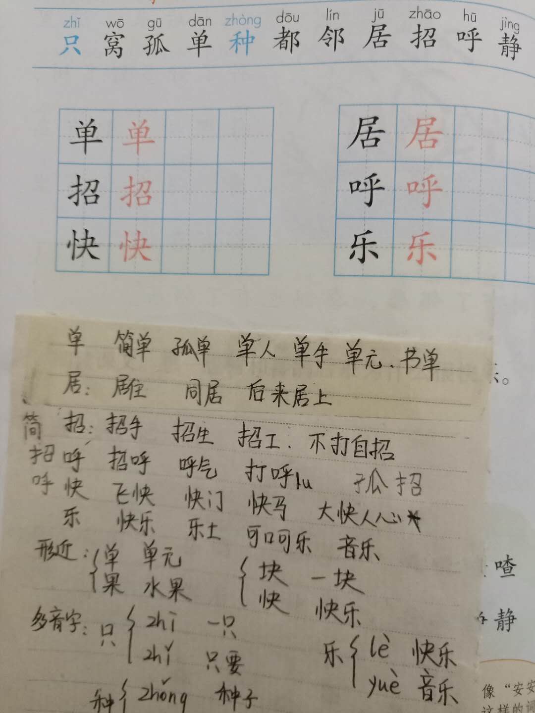 部编版一年级下语文三单元小卷,部编一年级下册第三单元重点知识