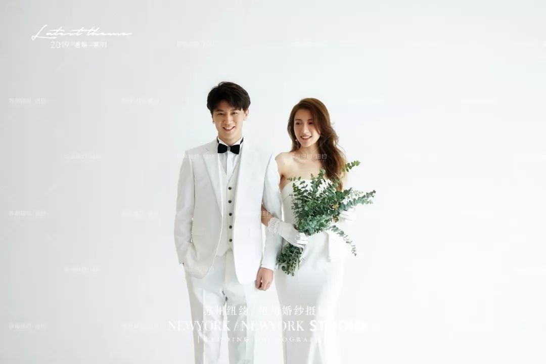 纽约婚礼造型,婚照风格韩式极简