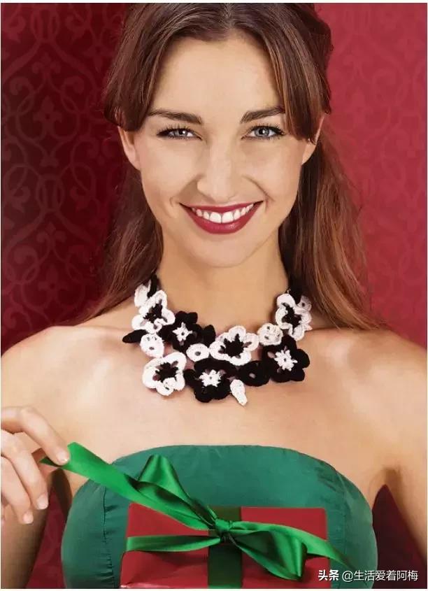 钩针编织时尚首饰项链视频教程,柠檬耳环钩针图解