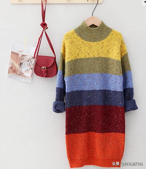 韩版宽松针织毛衣2017,最新款女士韩版手织毛衣18-21岁穿