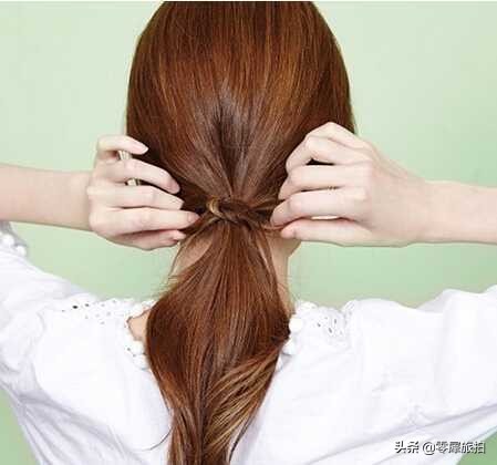 韩式高马尾辫扎法中长发,蝴蝶结高马尾半扎法