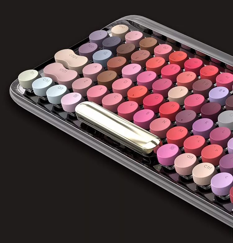 口红色号蓝牙机械键盘，抚慰程序猿的少女心