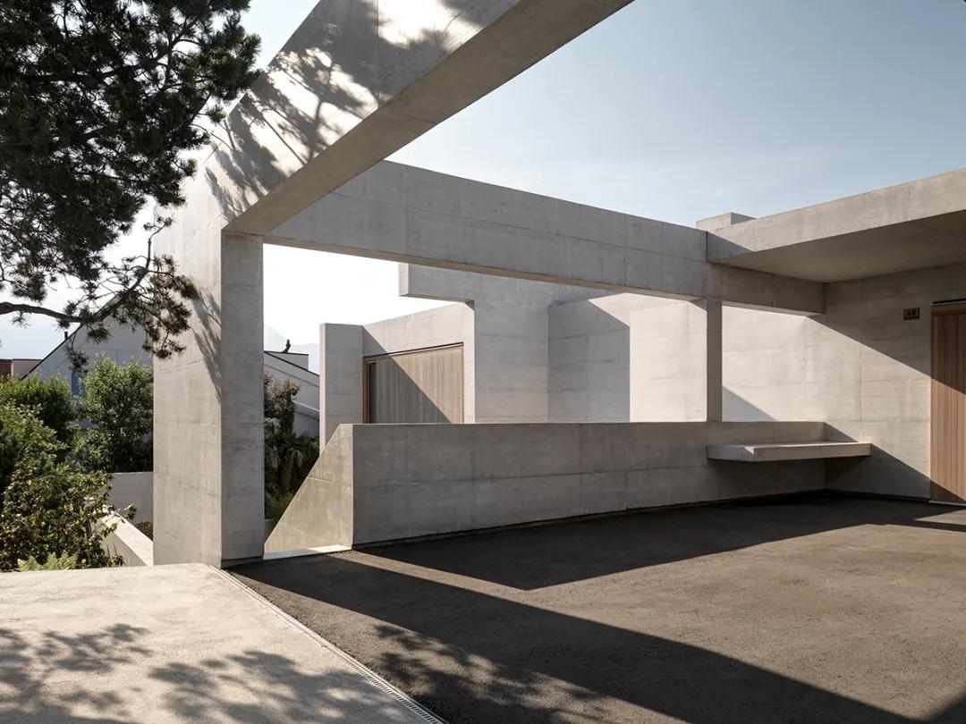 中式极简混凝土别墅设计,清水混凝土极简别墅
