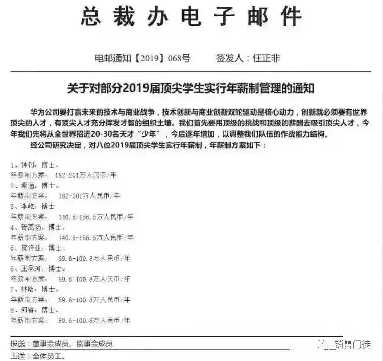 华为聘请学校学霸百万年薪,华为天才少年年薪是税后吗