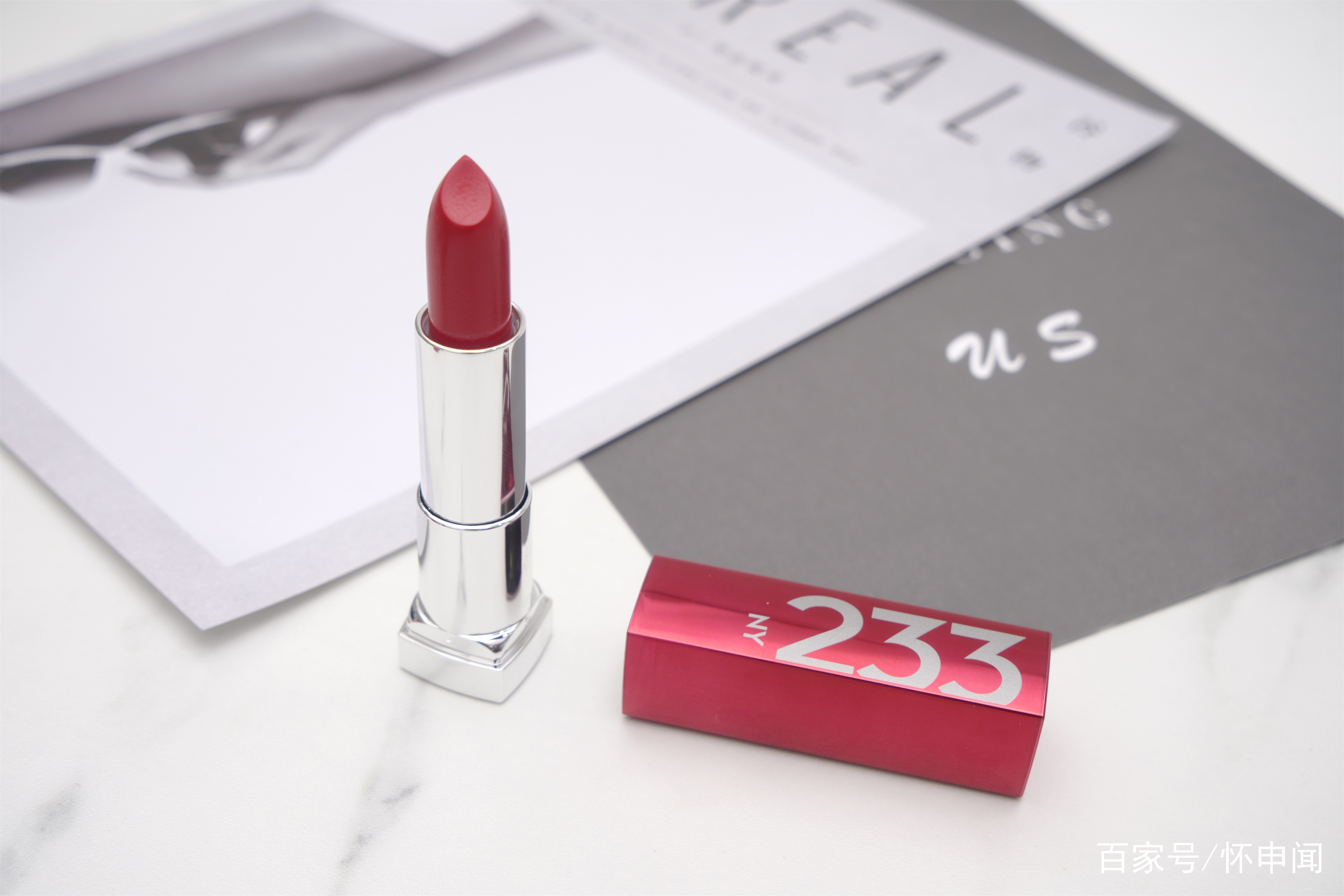 美宝莲口红亮面,美宝莲口红吸睛橘棕色08