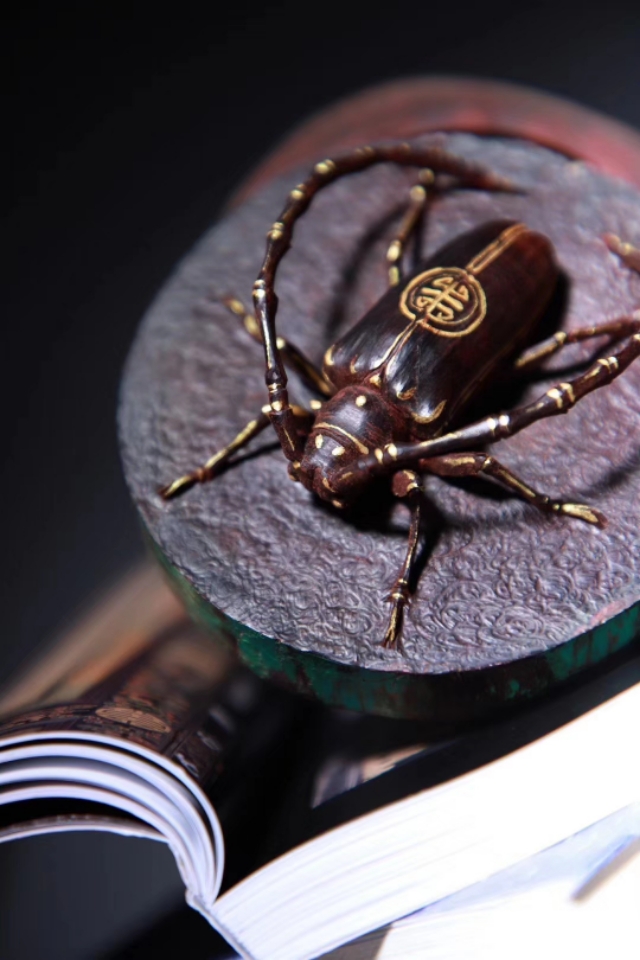 印度小叶紫檀很细的鱼鳞纹,印度小叶紫檀有虎斑纹