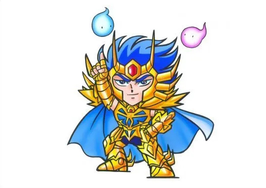 黄金圣斗士卡通图,卡通圣斗士