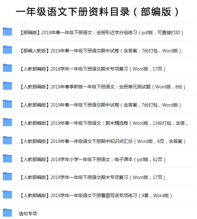 一年级数学下册必考重点难点汇总,一年级数学下册必考知识归纳