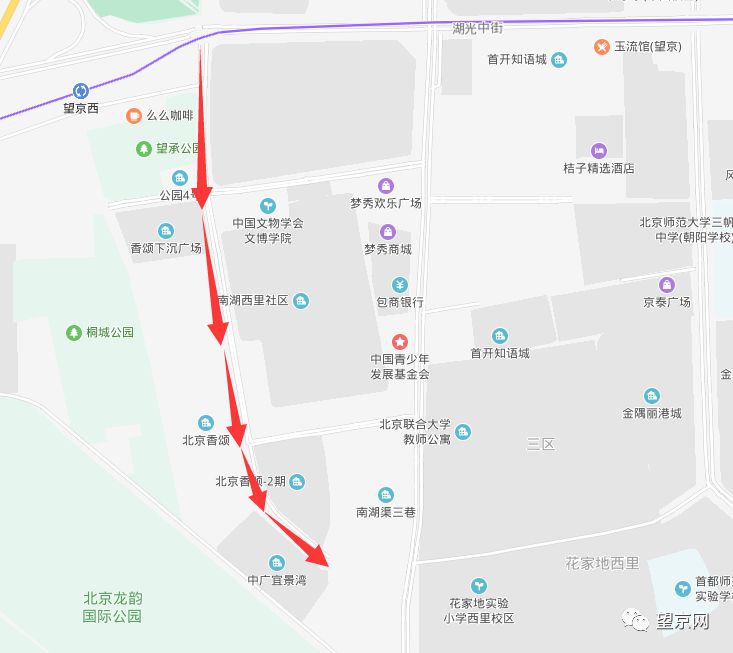 望京西交通枢纽建成后的道路规划,望京人行横道扩宽