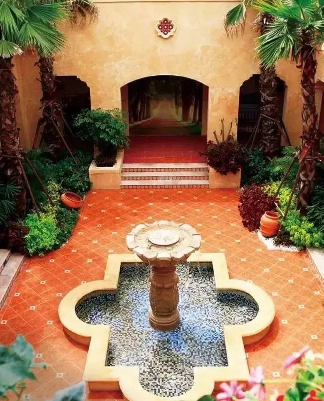 庭院花园石材地板铺设效果,私家庭院最流行的4大铺装方式