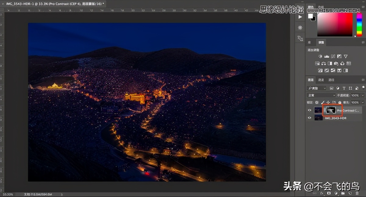photoshop夜景效果图处理,photoshop夜景修图教程