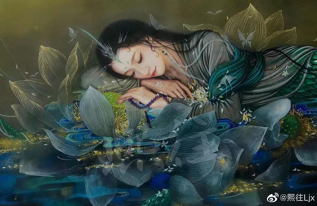 古风绘画线描,100张绝美古风女线描手绘