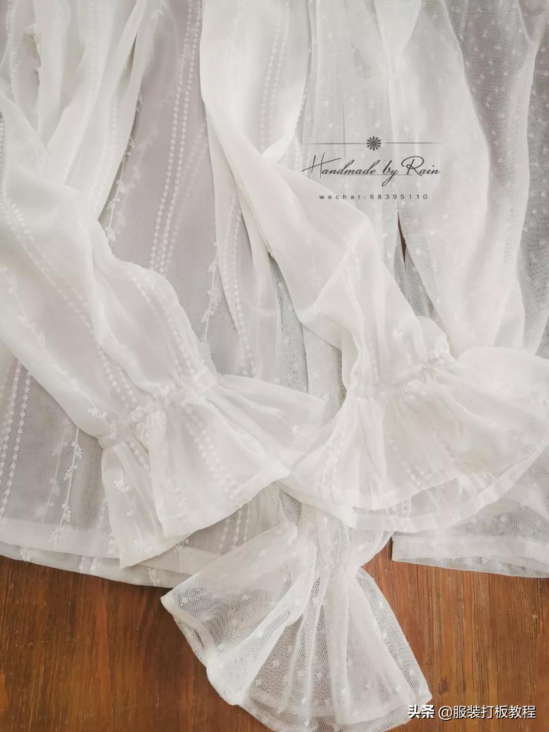 蕾丝半高领网纱打底衫制作,蕾丝高领拼接打底衫制作教程