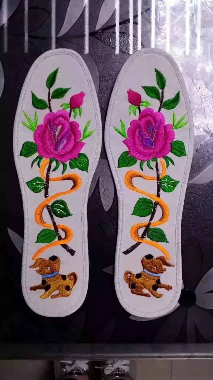 纯手工鞋垫又好学又简单又好看,简单的一针一线纯手工的鞋垫