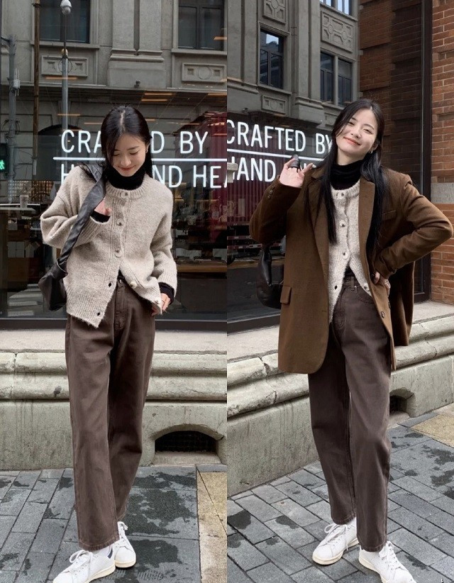 冬天什么女款裤子百搭,冬天裤子穿搭推荐女加长
