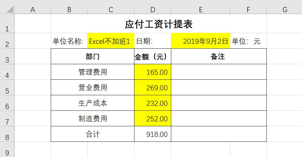 excel在会计中的运用制作工资表,应付职工薪酬明细账模板excel