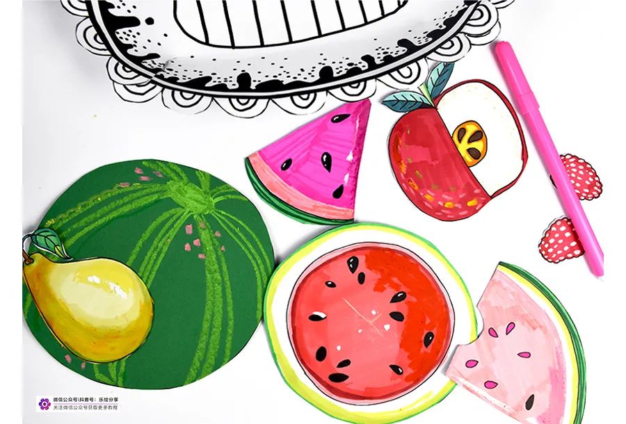 精美盘子水果简笔画怎么画,水果盘子画