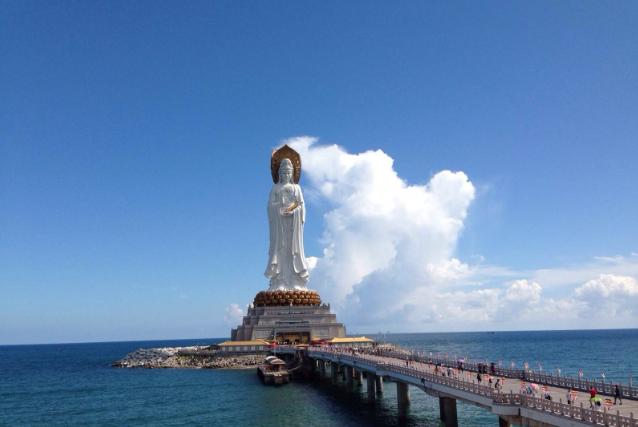 花巨资打造南海观音,南海108米海上观音建造过程