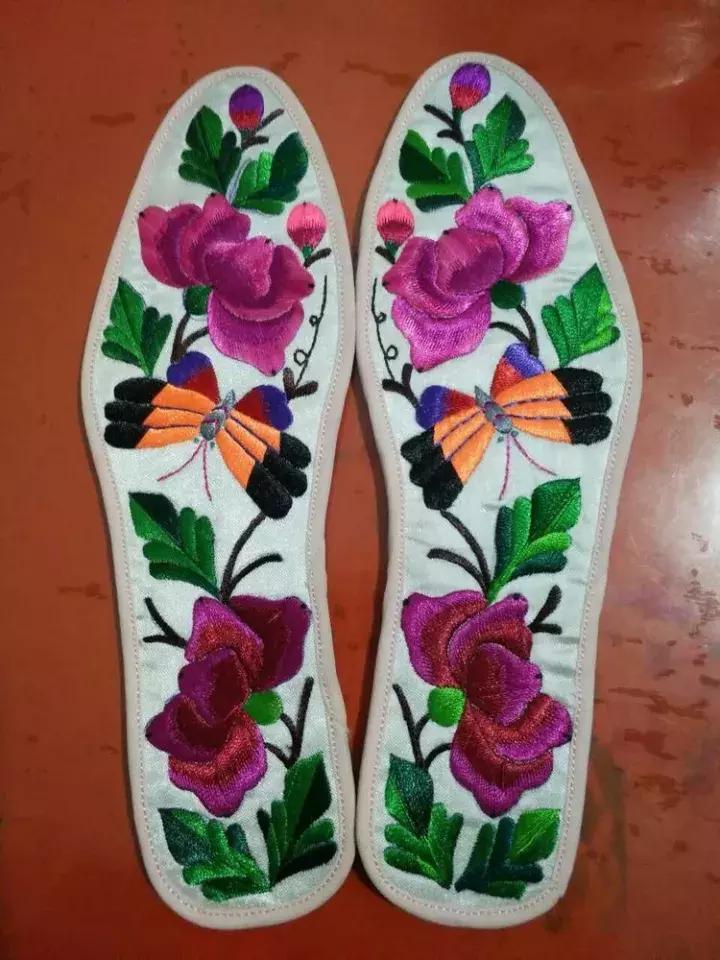 纯手工鞋垫又好学又简单又好看,简单的一针一线纯手工的鞋垫