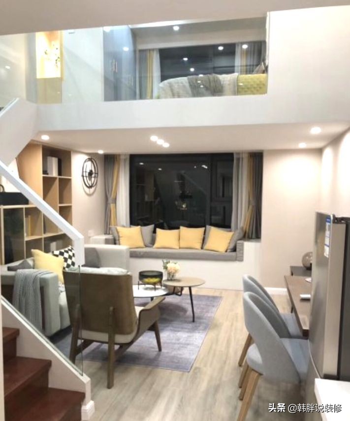 45平方挑高4米小复式公寓,45平米小公寓户型层高3.7米