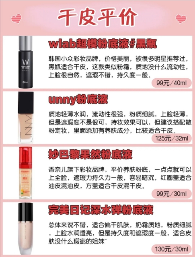 真正适合混油皮的大牌粉底液,年纪40+干皮适合的粉底液推荐