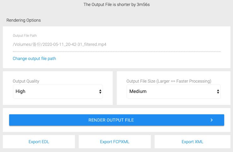 Timebolt，自动去除视频静音片段