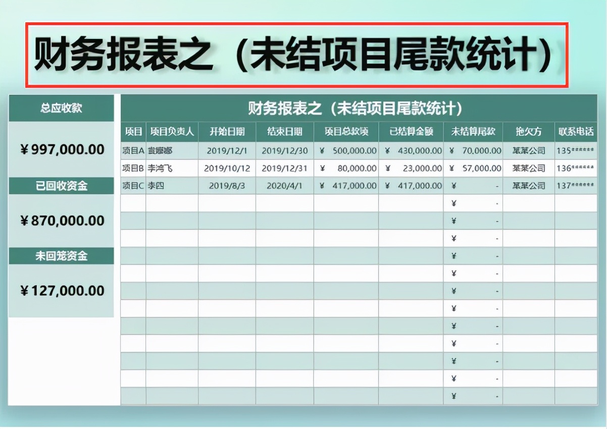 销售公司excel财务报表模板,excel财务会计做账模板