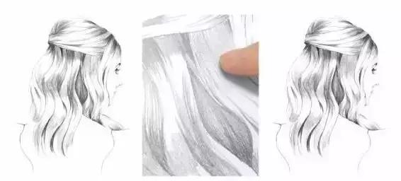 头发怎么画出层次感素描,素描侧脸头发画法教程