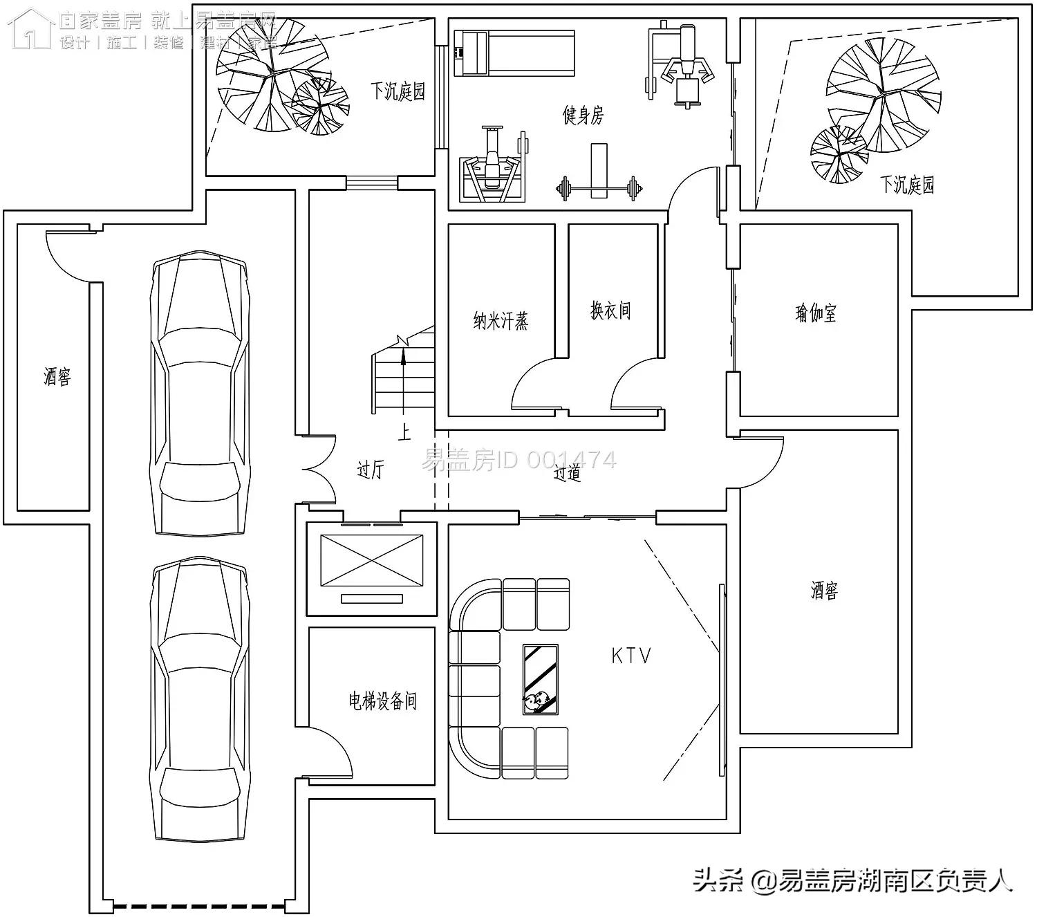 欧式挑高小别墅二层带车库,欧式风元素的二层平顶小别墅