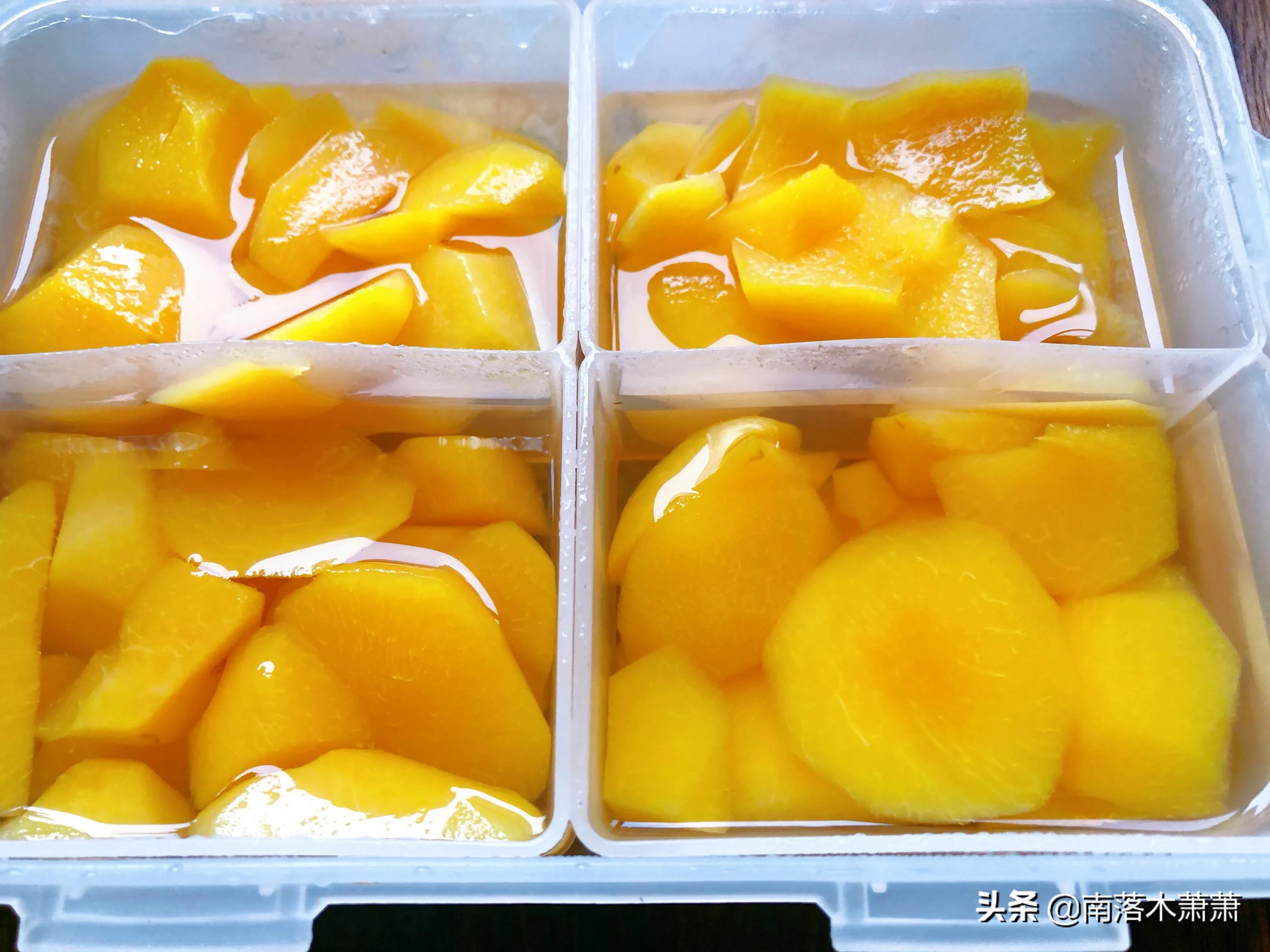 怎么做冻黄桃罐头简单又好吃,火龙果和油桃做罐头的方法