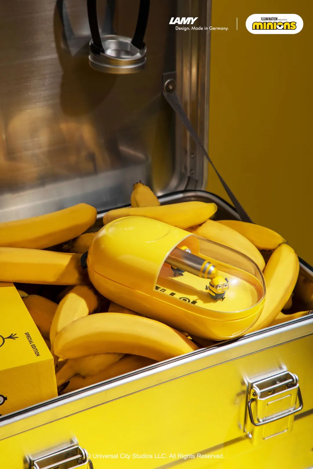 凌美环球影城联名钢笔,环球影城小黄人联名手办