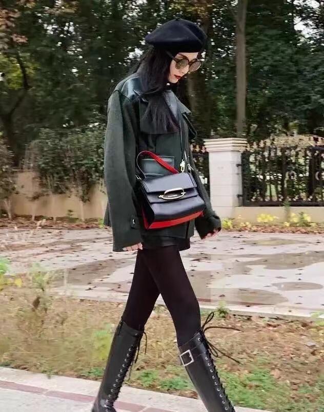 范冰冰欧美黑衣,范冰冰国外白裙路拍