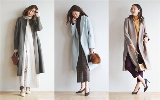 秋冬氛围感大衣深驼色,廓形中款米色大衣