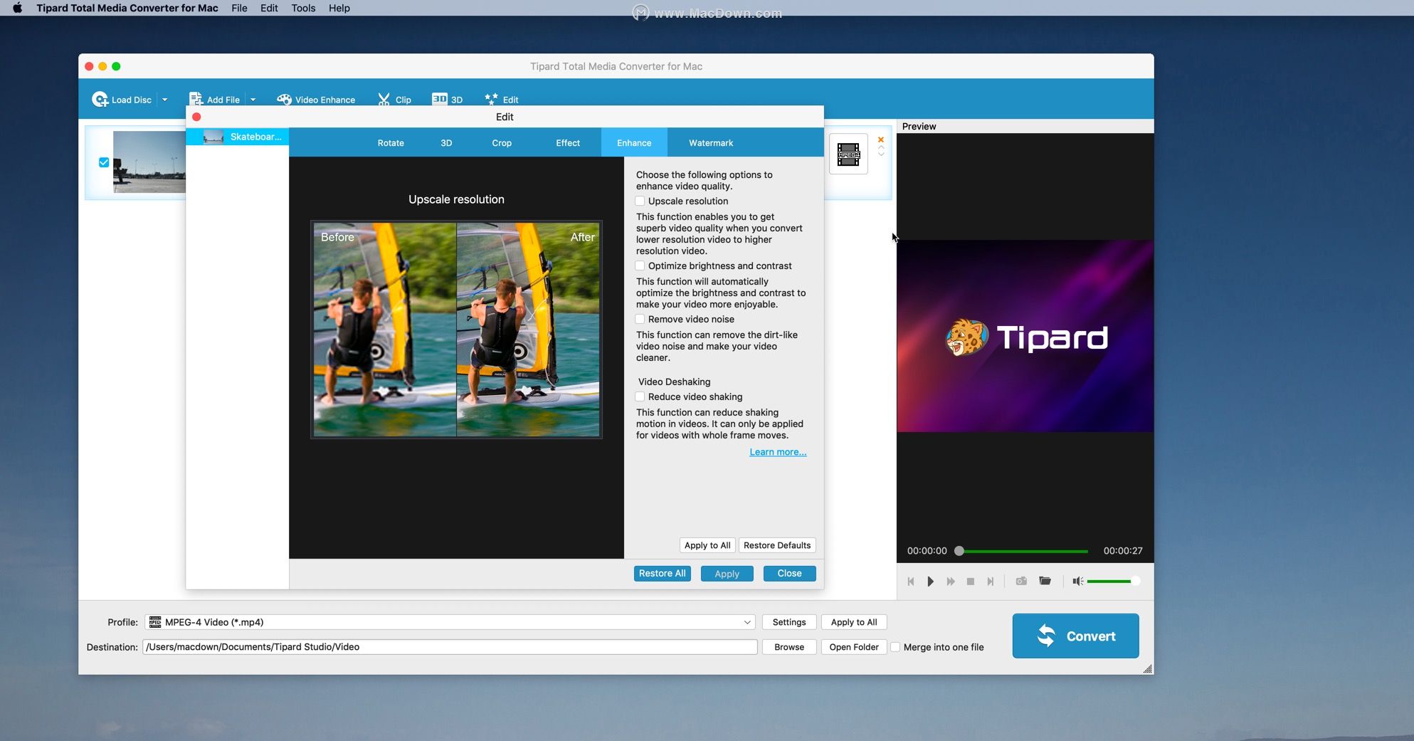 TipardTotalMediaConverterforMac,全媒体格式转换器