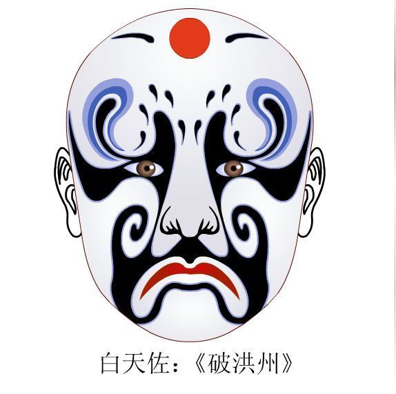 戏曲人物脸谱儿童画,自己创作的戏曲脸谱