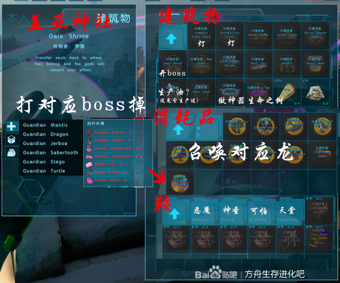方舟盖亚mod生物大全,方舟盖亚mod叫什么名字